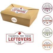 Thanksgiving Leftovers Kraft Paper Takeout Containers, 7.8in x 5.3in, 5ct