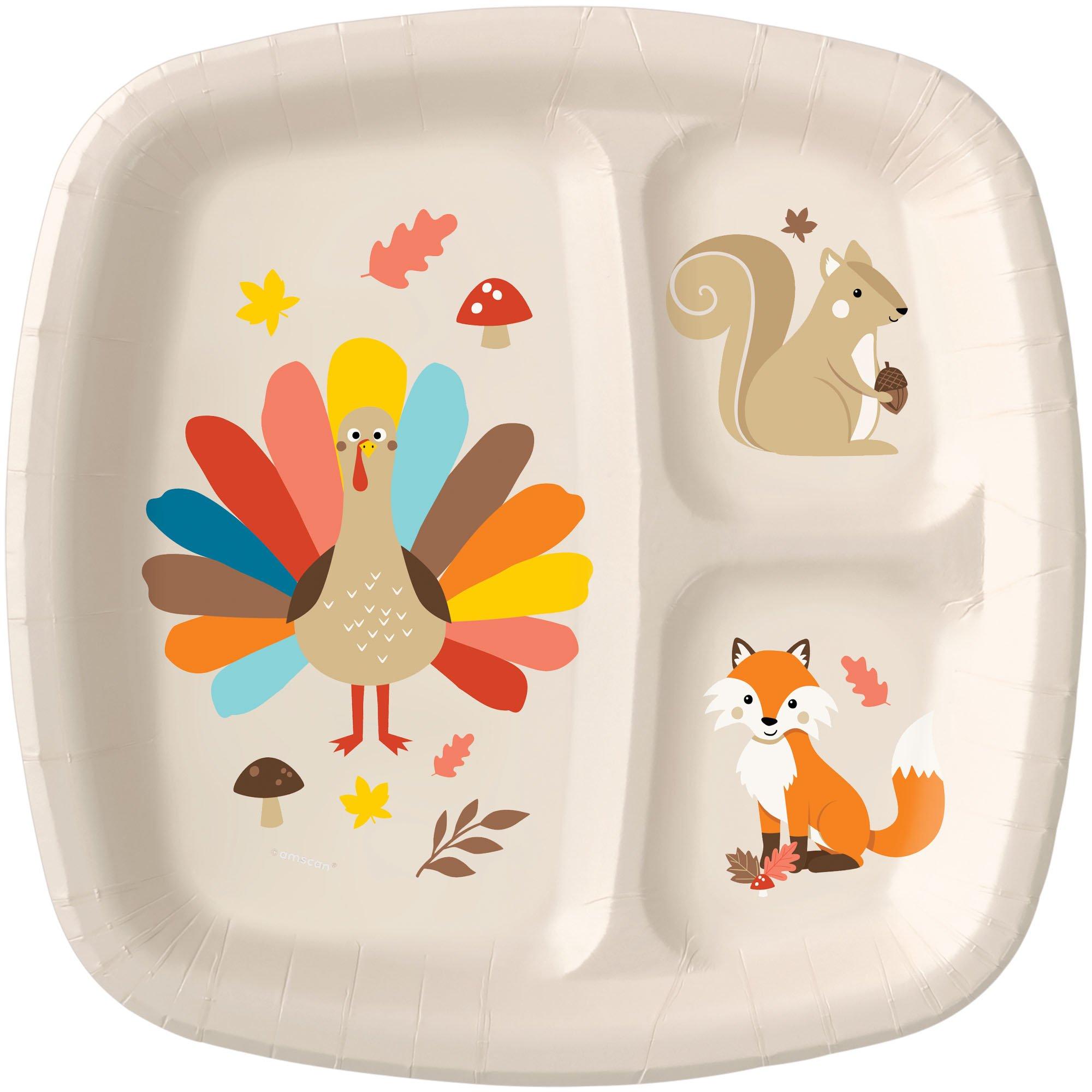 Kids thanksgiving plates 2025