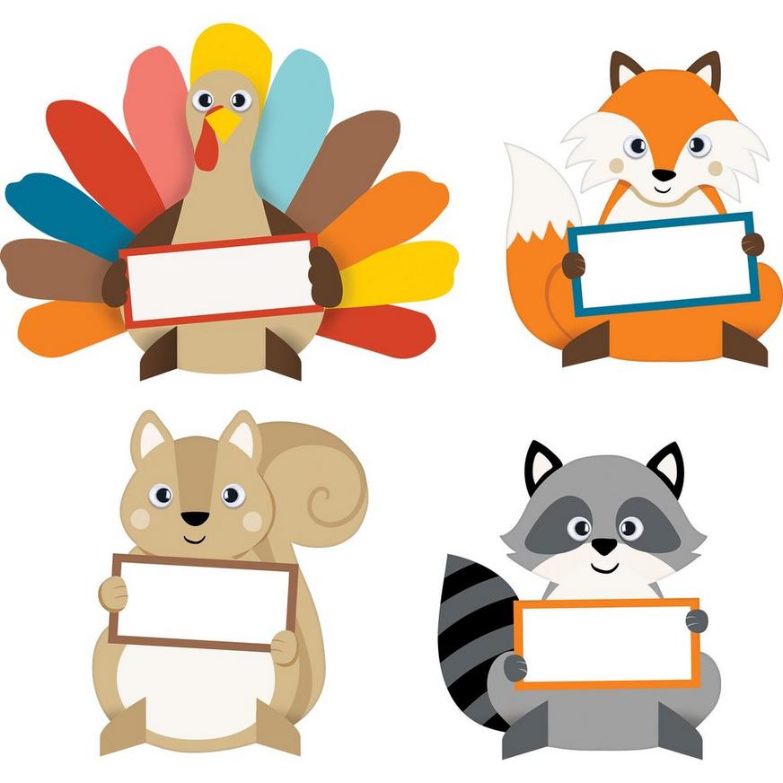 Happy Thanksgiving Turkey Cardstock Place Cards, 5in x 4.3in, 8ct