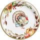 Painted Turkey Thanksgiving Paper Dinner Plates, 10.5in, 18ct