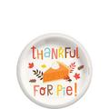 Thankful For Pie Thanksgiving Paper Dessert Plates, 6.75in, 20ct