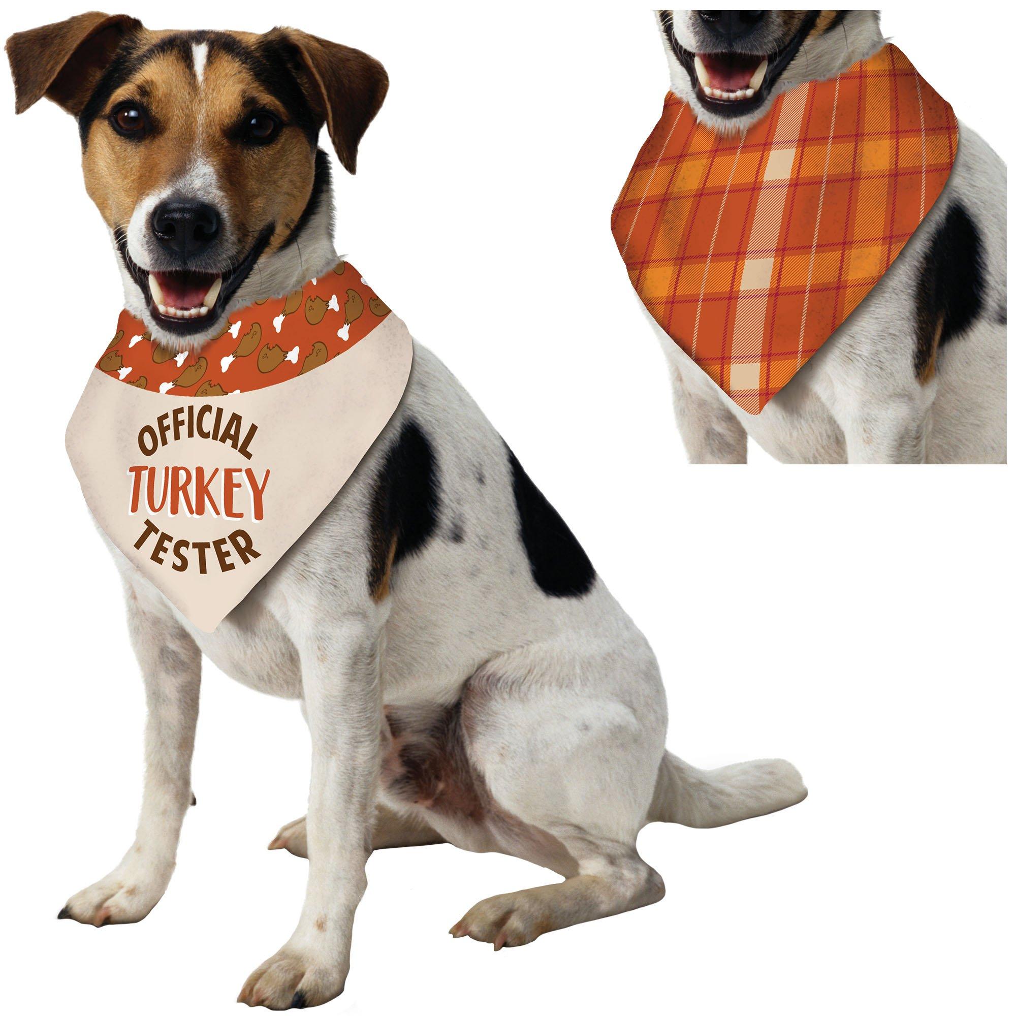 Reversible Thanksgiving Dog Bandana, 8in x 10in