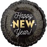 Happy New Year Foil Balloon, 17in - Midnight Glam