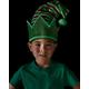 Glow-in-the-Dark Red & Green Adjustable Striped Elf Hat for Kids & Adults, 15in