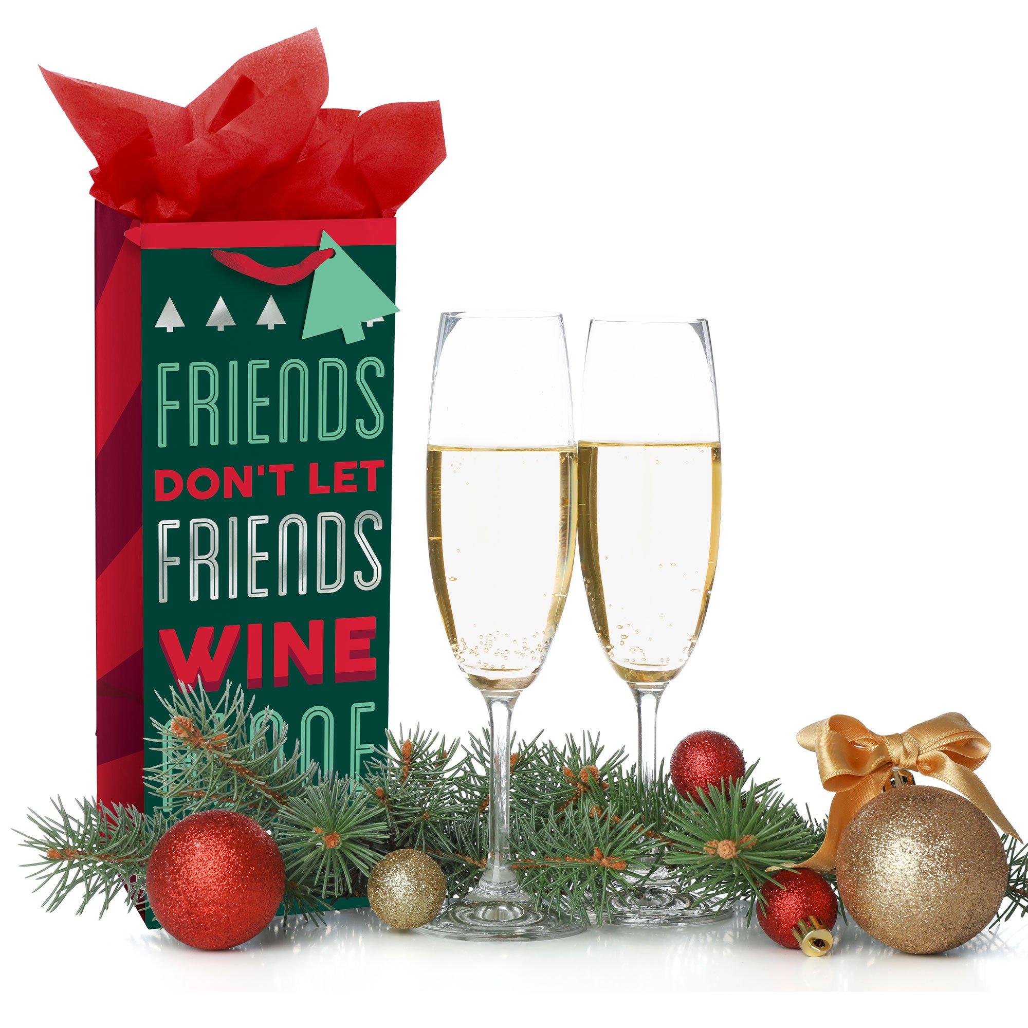 Christmas Wine Bottle Paper Gift Bag