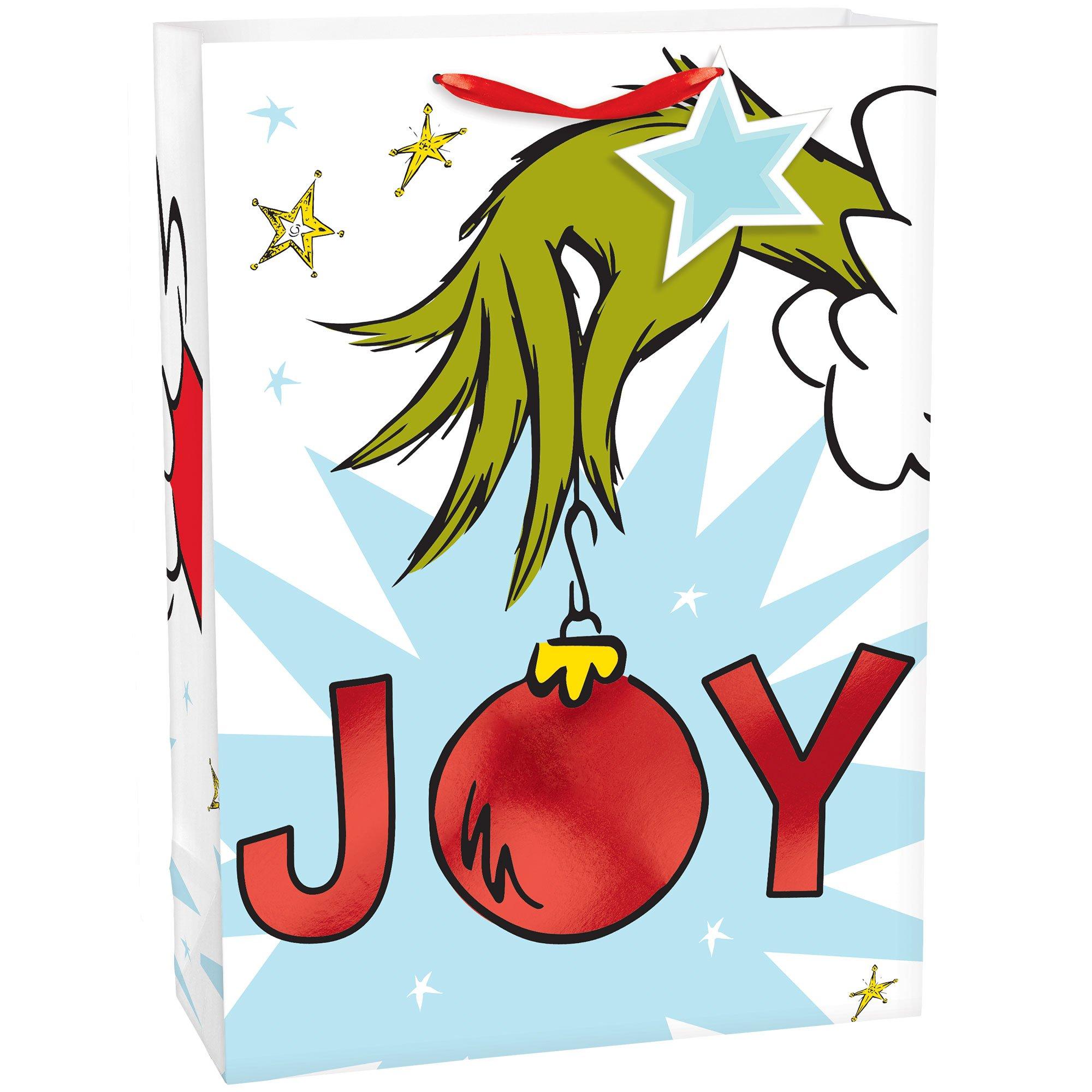 Grinchmas Joy Paper Gift Bag, 13in x 18in