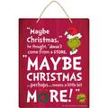 Grinch's Meaning of Christmas MDF Sign, 9.3in x 11.6in