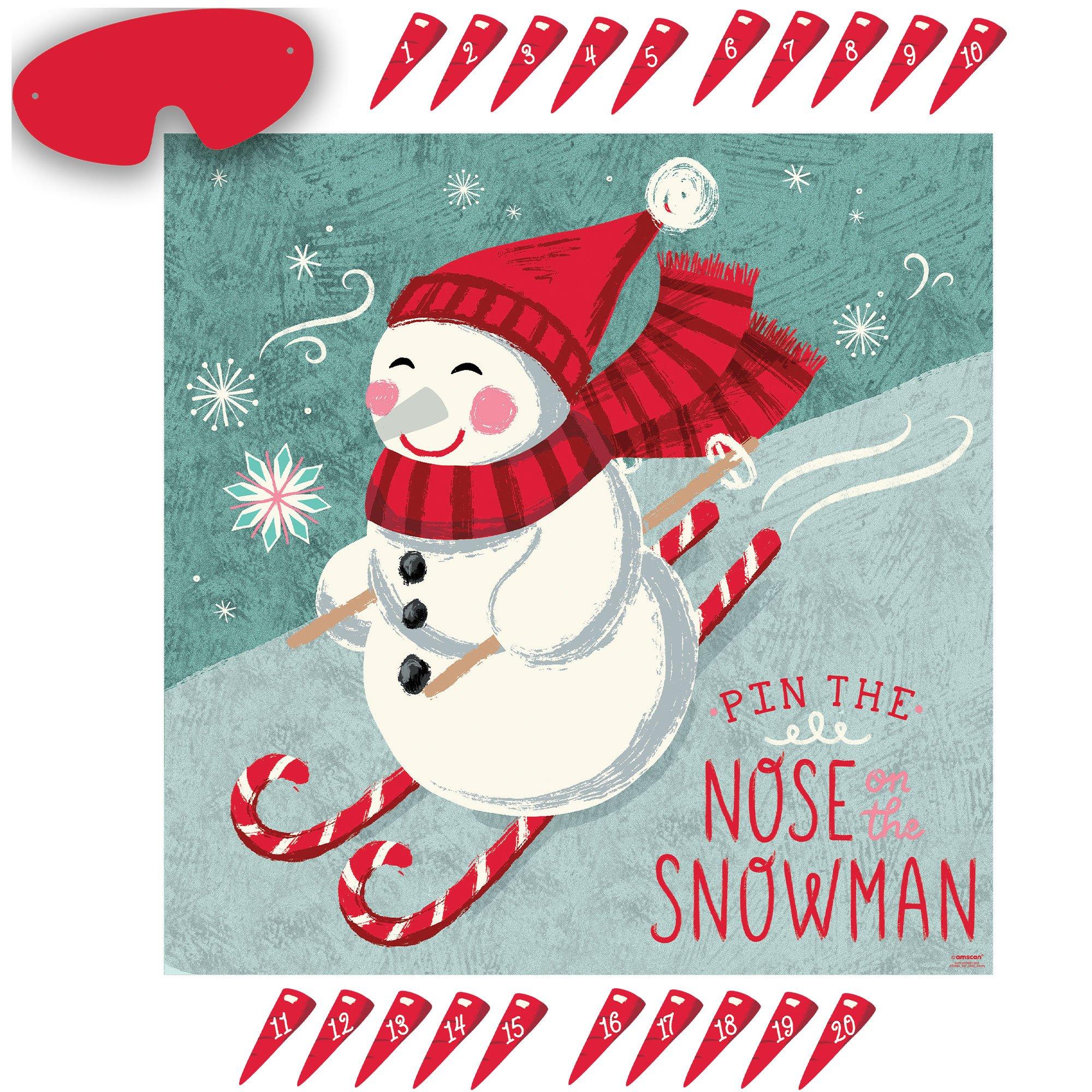 Pin the Nose on the Snowman Game