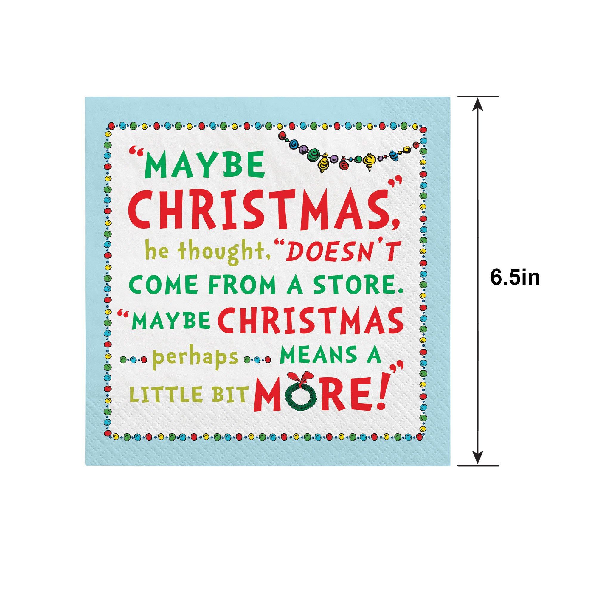 Grinch's Meaning of Christmas Paper Lunch Napkins, 6.5in, 16ct