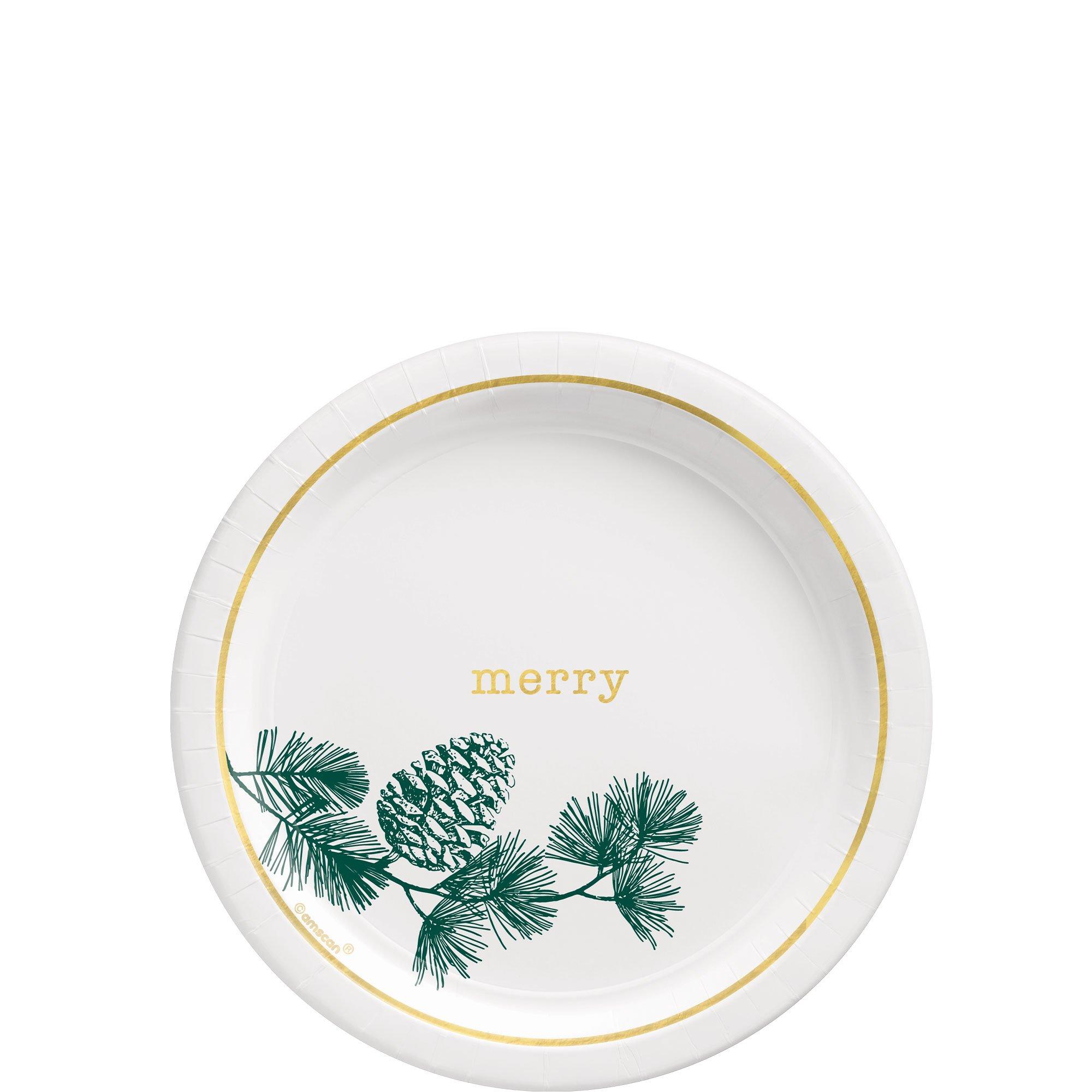 Christmas dessert paper clearance plates