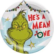 He's a Mean One Grinch Christmas Paper Dinner Plates, 10.5in, 8ct