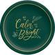 Calm & Bright Christmas Paper Dinner Plates, 10.5in, 8ct