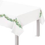 Traditional Holly Christmas Plastic Table Cover, 54in x 84in