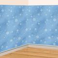 Winter Snowflake Flurry Plastic Room Roll, 16ft x 4ft