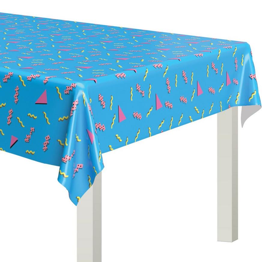 I Love the 90s Plastic Table Cover, 54in x 104in