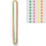 90s Neon Plastic Bead Necklaces, 33in, 6ct