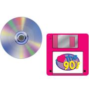 I Love the 90s CD-ROM & Floppy Disk Cardstock Coasters, 3.5in, 8ct
