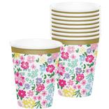 Floral Tea Party Paper Cups, 9oz, 8ct