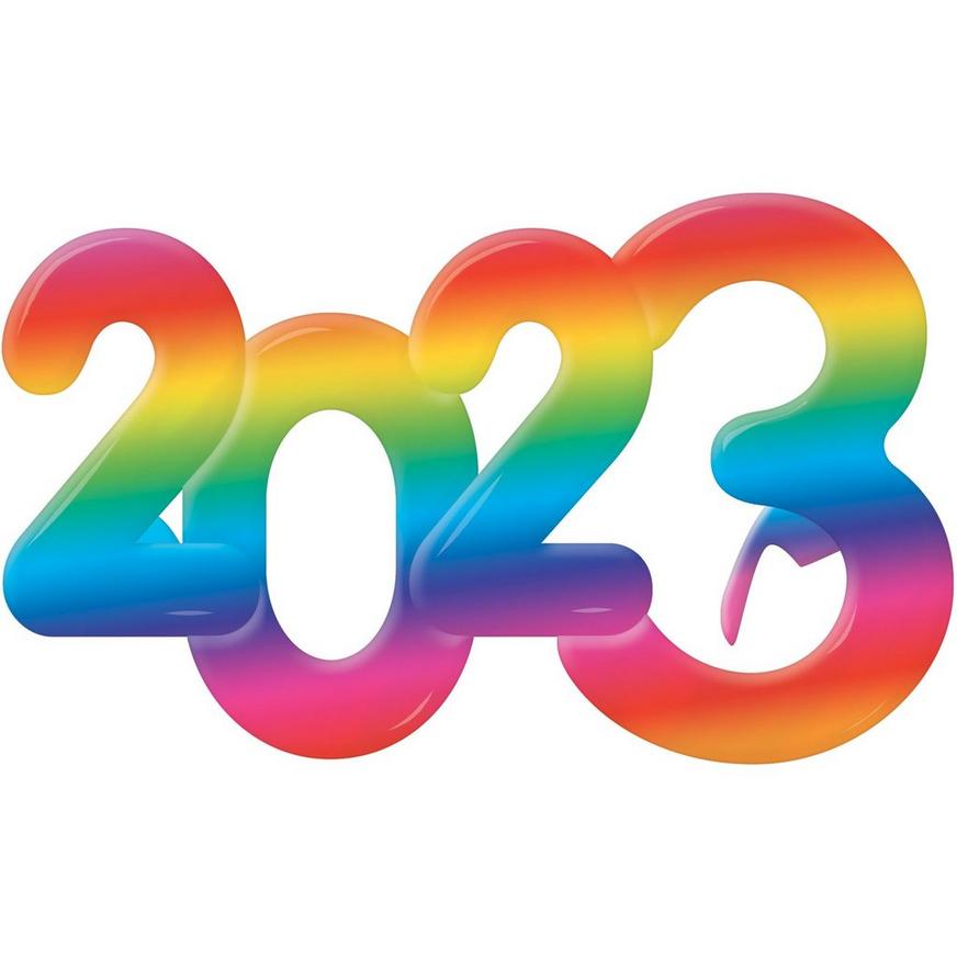 Iridescent Rainbow 2023 Plastic Glasses