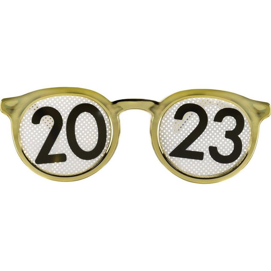 Gold & Silver 2023 Party Glasses, 8ct