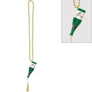 Champagne Bottle Plastic Bead Necklace, 23in