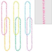 Glow-in-the-Dark Happy New Year Necklaces, 6ct
