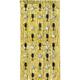 Champagne Flutes & Stars New Year's Eve Door Curtain, 3ft x 8ft - Black, Silver & Gold