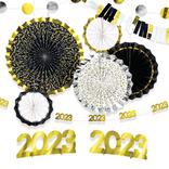Black, Silver & Gold New Year's Eve 2023 Room Decorating Kit, 10pc