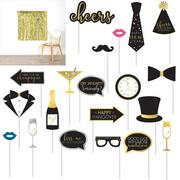 New Year'S Photo Booth Props & Backdrops | Party City