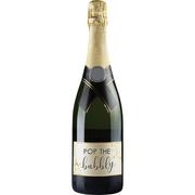 Pop the Bubbly Champagne Bottle Cardstock Cutout, 48in
