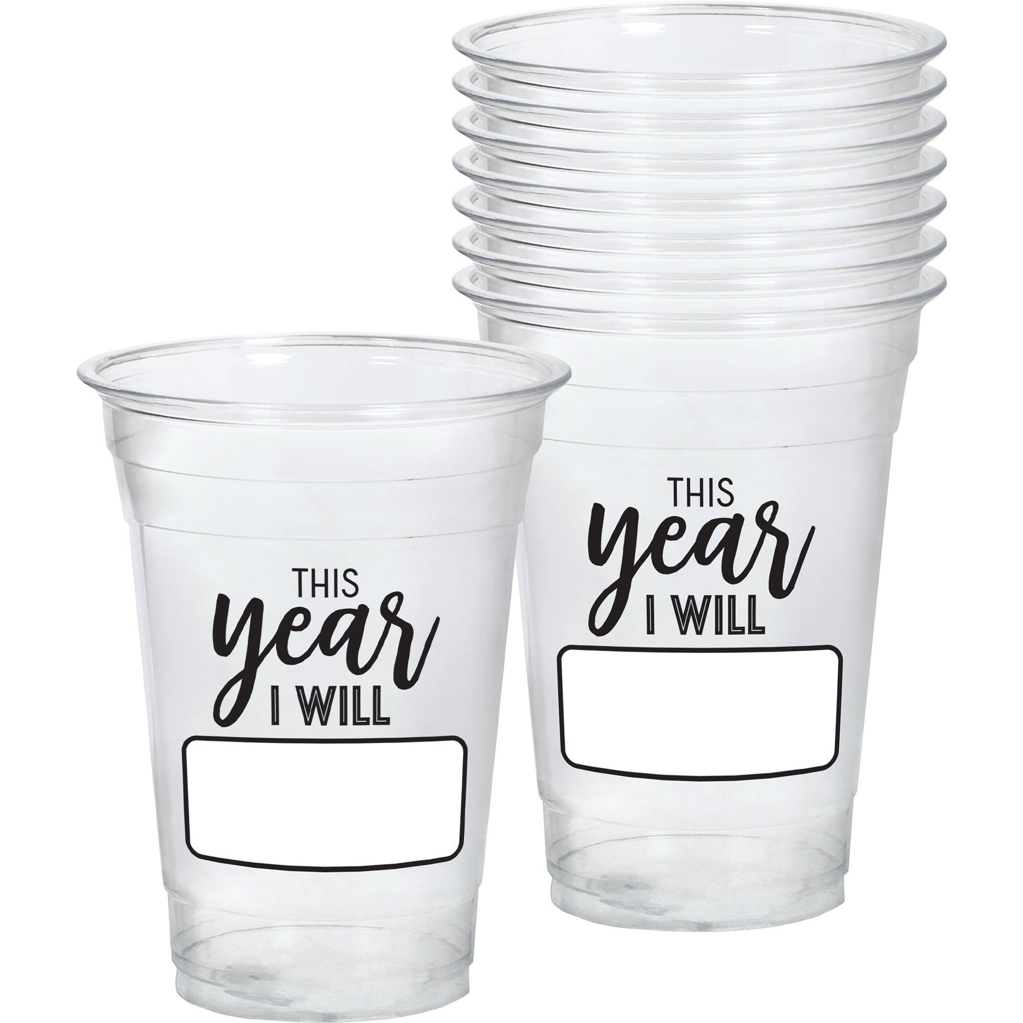 Plastic Cups for Christmas Party Supplies, Reusable Tumblers (16 oz, 2 –  Sparkle and Bash