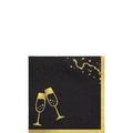 Clinking Champagne Flutes Paper Beverage Napkins, 5in, 40ct - Hello NYE