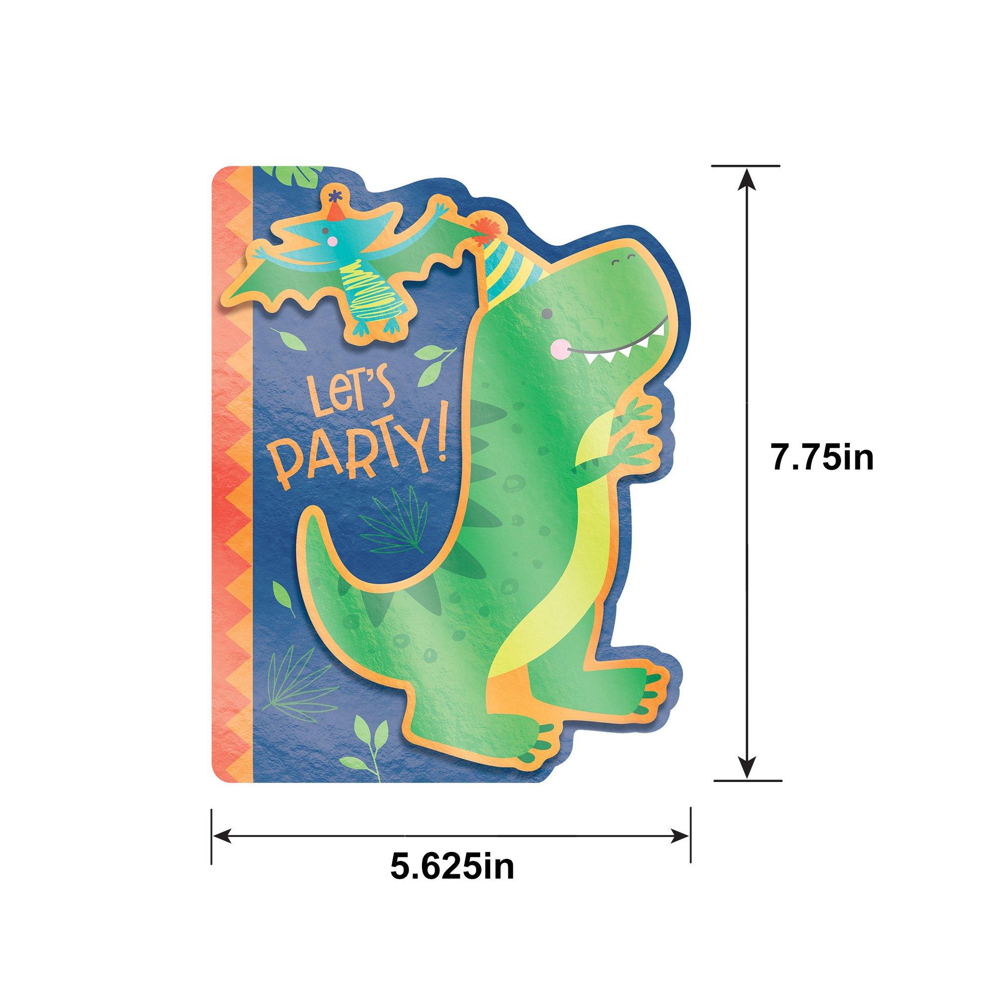 Dino-Mite Let’s Party Invitations, 8ct