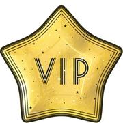 VIP Star-Shaped Paper Dinner Plates, 10.5in, 20ct - Awards Night