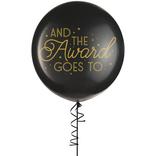 Black & Gold The Award Goes To Latex Balloon, 24in - Awards Night