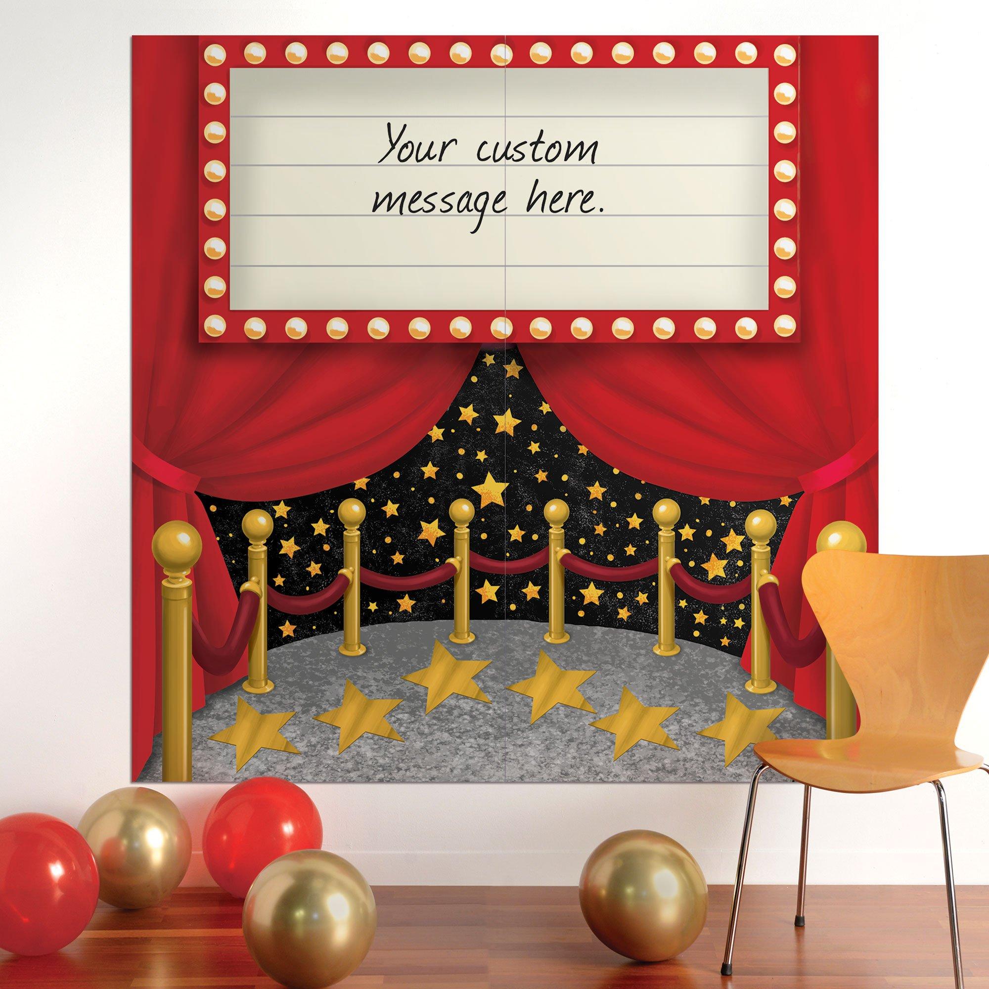 Personalized Red Carpet Hollywood - Party Decorations - Custom Movie Night  Party Welcome Yard Sign