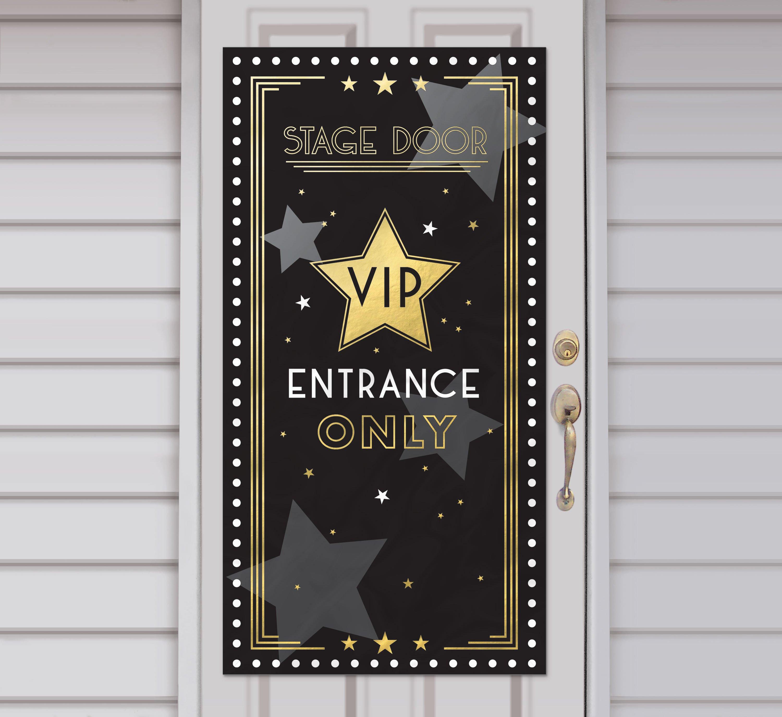 Stage Door VIP Entrance Plastic Door Cover, 2.8ft x 5.4ft - Awards Night