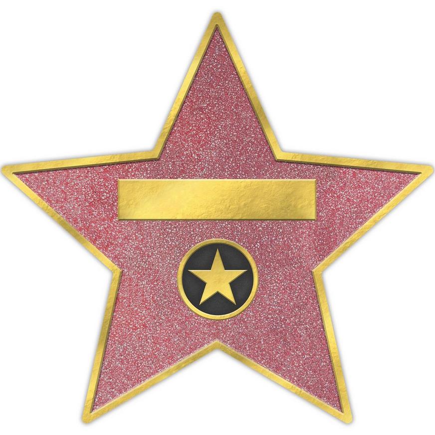 Customizable Hollywood Star Decals, 12in x 11in, 8ct - Awards Night
