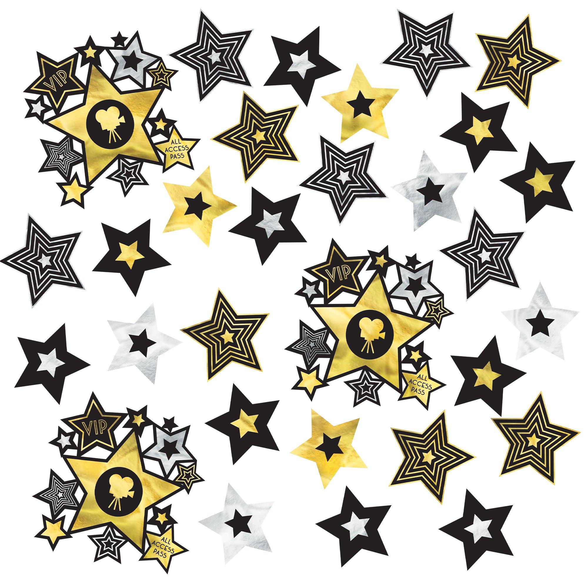 Black and Gold Stars Cutouts