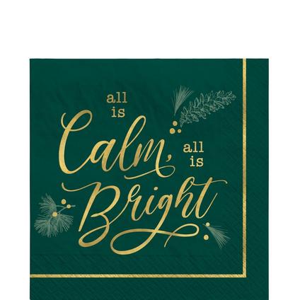 Calm & Bright Christmas Paper Lunch Napkins, 6.5in, 16ct