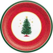 Joyful Christmas Tree Paper Dinner Plates, 11.5in, 8ct