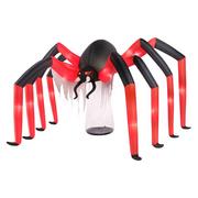 Light-Up Red & Black Giant Spider Inflatable Yard Decoration, 9ft x 6ft