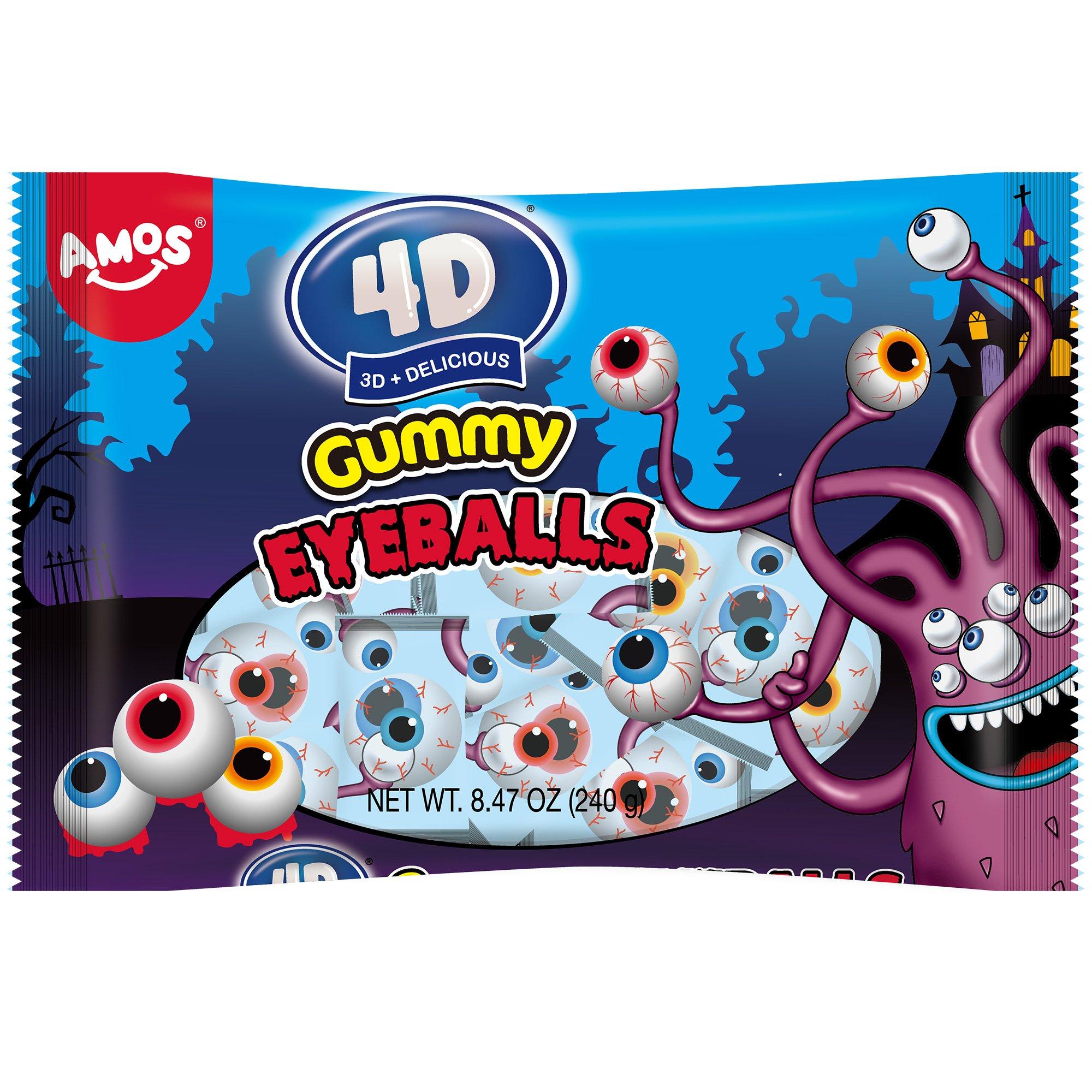 Amos 4D Gummy Eyeballs 8 47oz Halloween Candy Party City   949404