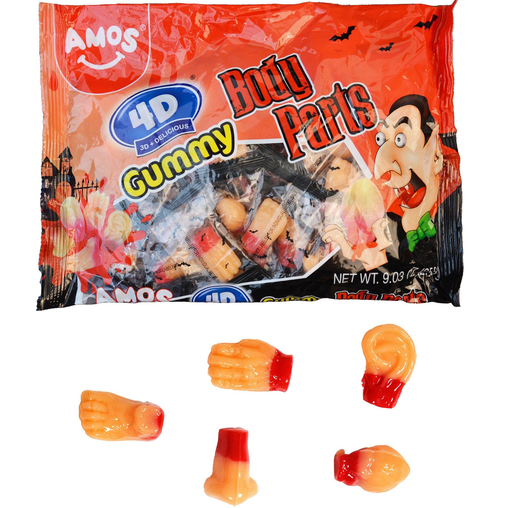 Amos 4D Gummy Body Parts, 9.03oz Halloween Candy Party City