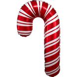 Candy Cane-Shaped Holiday Foil Balloon, 20in x 37in