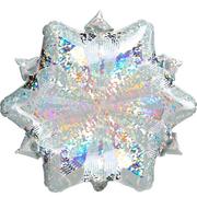 Snowflake Balloon - Prismatic, 18in