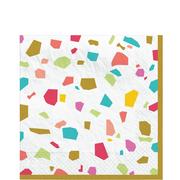 Rainbow Terrazzo Paper Lunch Napkins, 6.5in, 40ct