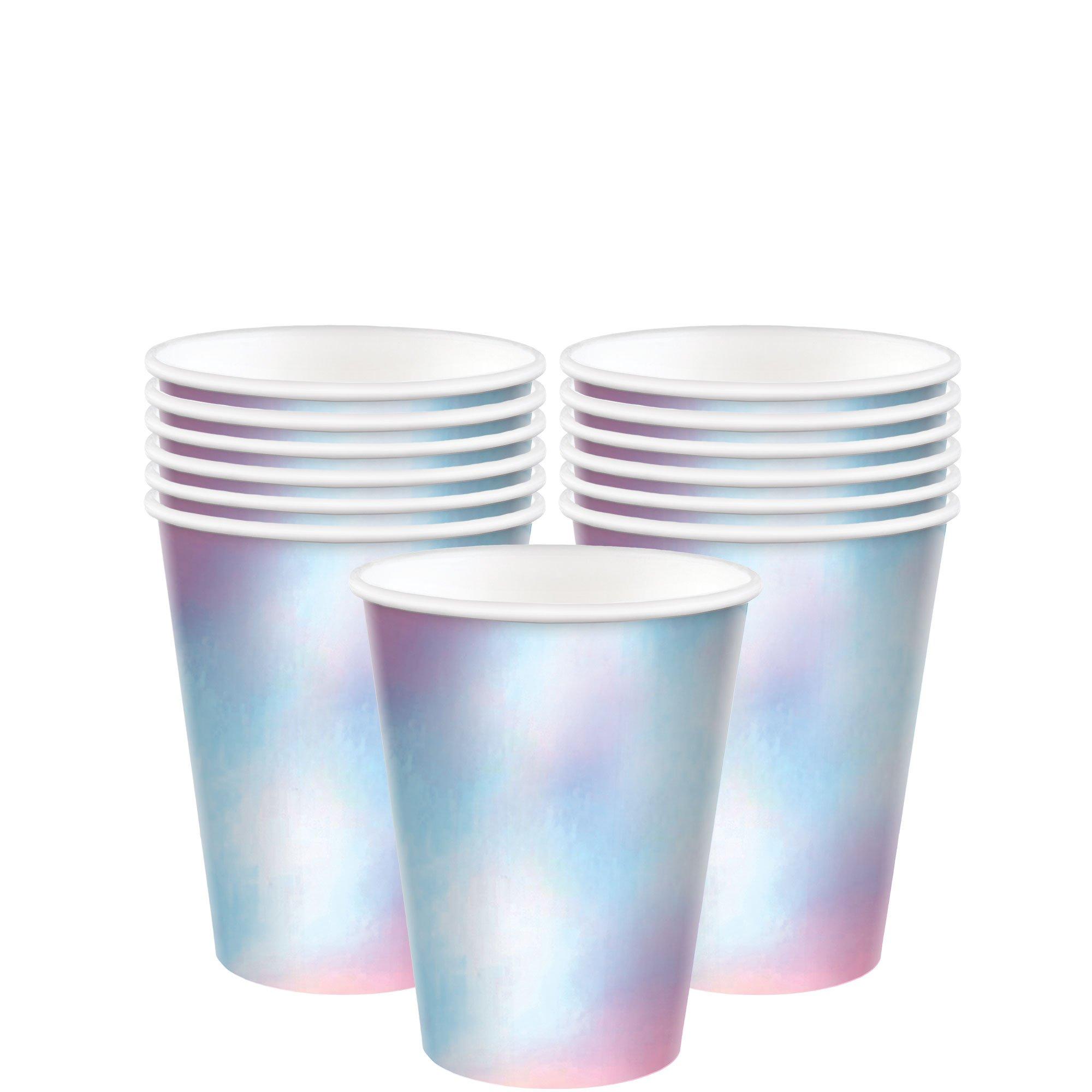 PartyCity Metallic Rainbow Terrazzo Paper Cups, 12oz, 20ct | Hamilton Place
