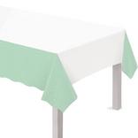 Robin's Egg Blue & Iridescent Dot Plastic Table Cover, 54in x 102in