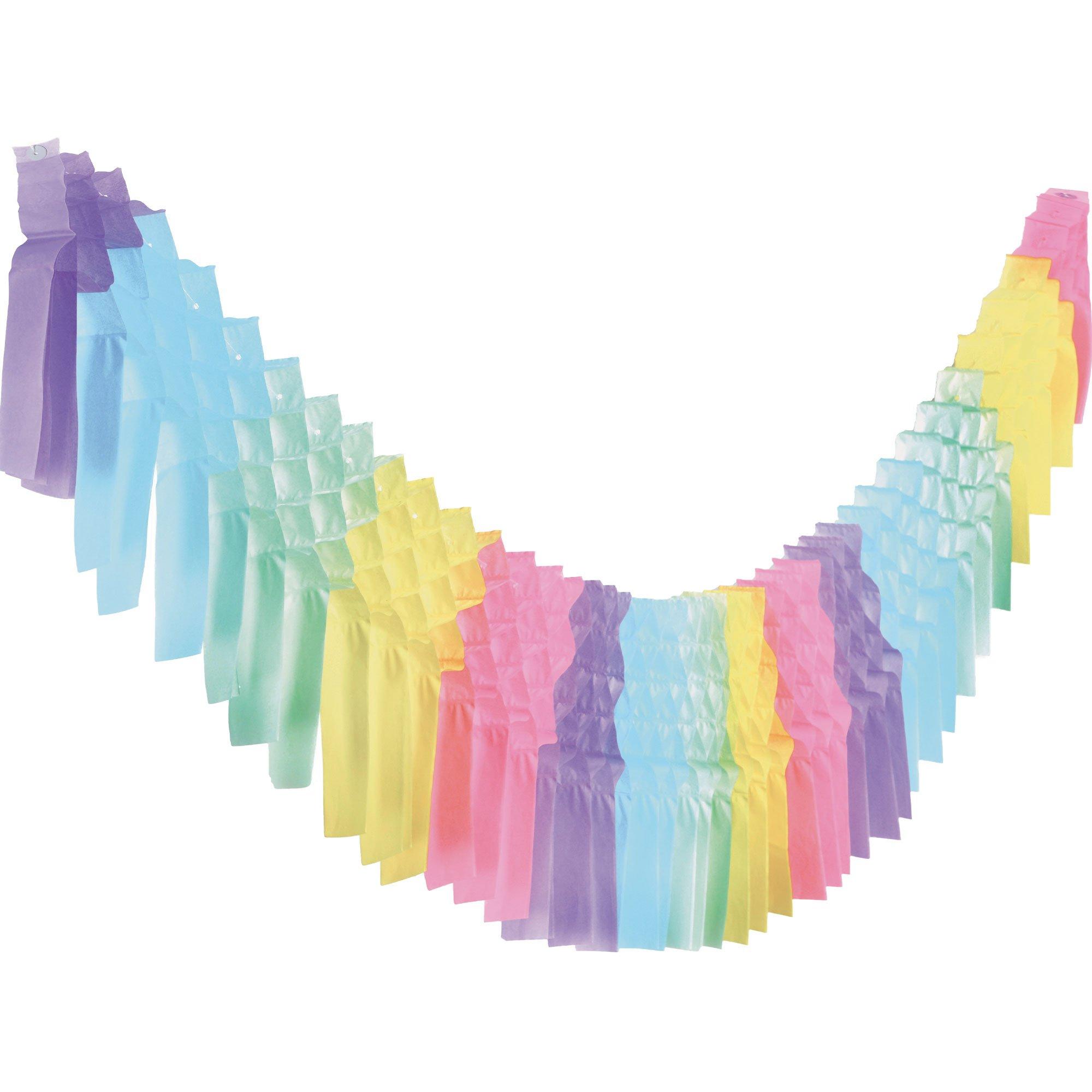 Pastel Paper Garland, 12ft